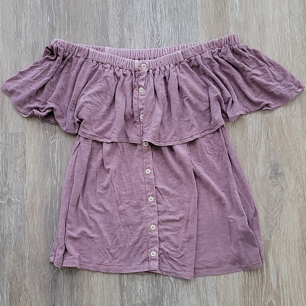 American Eagle Outfitters Off The Shoulder Shirt